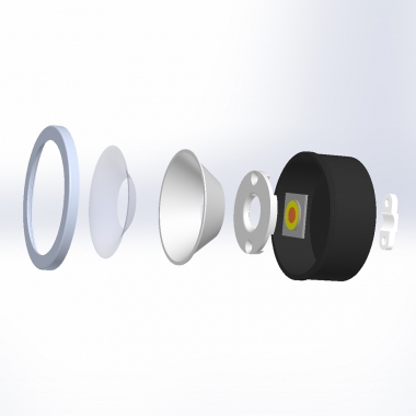 Aluminum LED 6W DC 24V 22mm Short MR16 Module Tunable White 2000-6000K