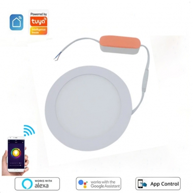 12W AC 110V 220V TUYA Smart RGBCCT Color Changing Recessed LED Panel Light