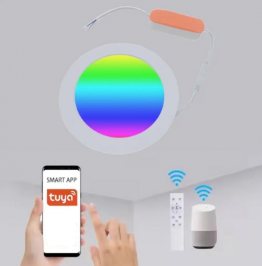 12W AC 110V 220V TUYA Smart RGBCCT Color Changing Recessed LED Panel Light